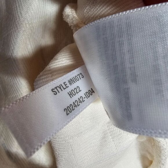 Madewell Quilted-Knit Lace-Up Mock Neck Sweatshirt White Women Small - Picture 7 of 13